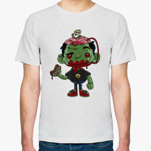 Футболка с принтом Если бы у зомби был мозг
