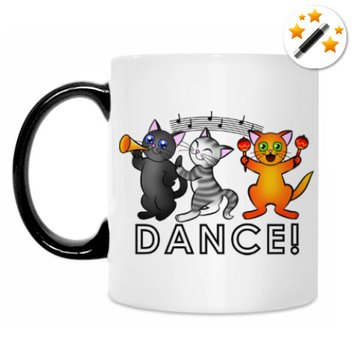 Кружка-хамелеон с принтом Dance!