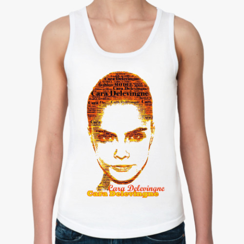 Женская майка с принтом Cara Delevingne/Кара Делевинь