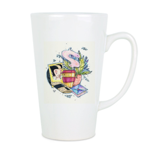 Чашка Латте с принтом Элвис