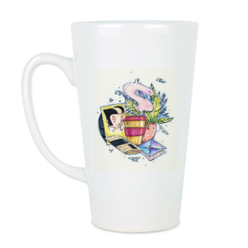 Чашка Латте с принтом Элвис