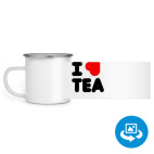 Кружка металлическая белая (круговая запечатка)