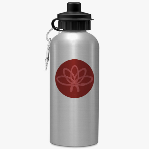 Бутылка с карабином (500 мл) с принтом Animal Zen: W is for Worm