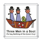 Магнит 6.5 x 6.5 см  Трое в лодке