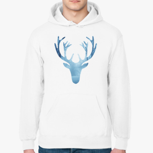 Толстовка худи с принтом Лесной олень / Wood deer