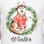 Новогодний Хаски