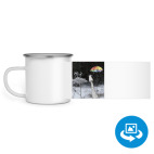 Кружка металлическая белая (круговая запечатка)