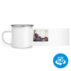 Кружка металлическая белая (круговая запечатка)