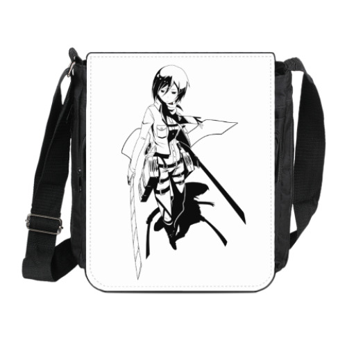 Сумка на плечо (мини-планшет) с принтом Mikasa