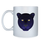 Кружка серебристая Пантера