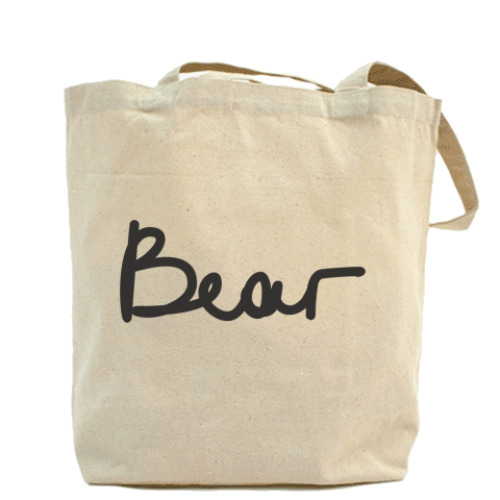 Сумка шоппер с принтом 'Медведы'