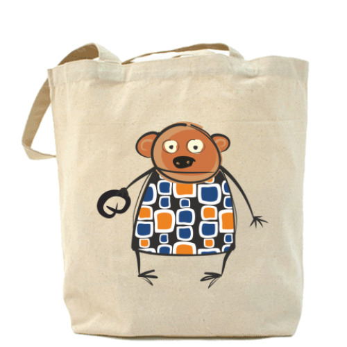 Сумка шоппер с принтом 'Медведы'