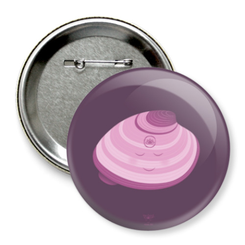 Значок 75мм с принтом Animal Zen: Q is for Quahog