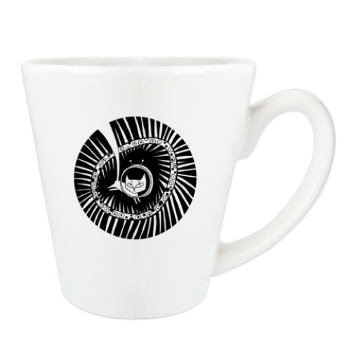 Чашка Латте с принтом Space Cat