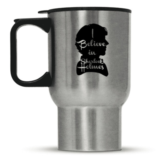 Кружка-термос с принтом I Believe In Sherlock Holmes