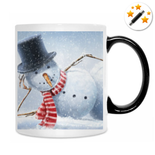 Кружка-хамелеон с принтом Новый Год