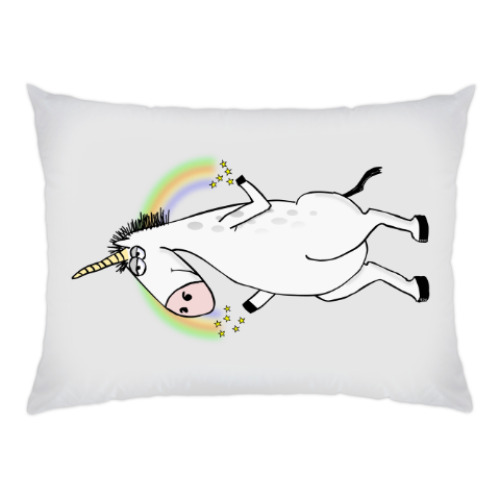 Подушка с принтом Единорог