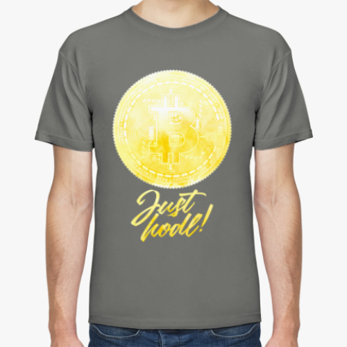 Футболка с принтом Bitcoin BTC Just hodl! BIG