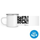 Кружка металлическая белая (круговая запечатка)