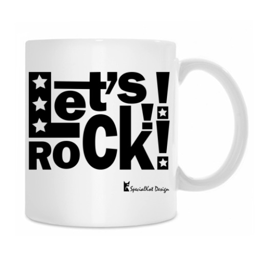Кружка с принтом Let's Rock!