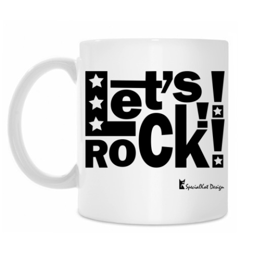 Кружка с принтом Let's Rock!