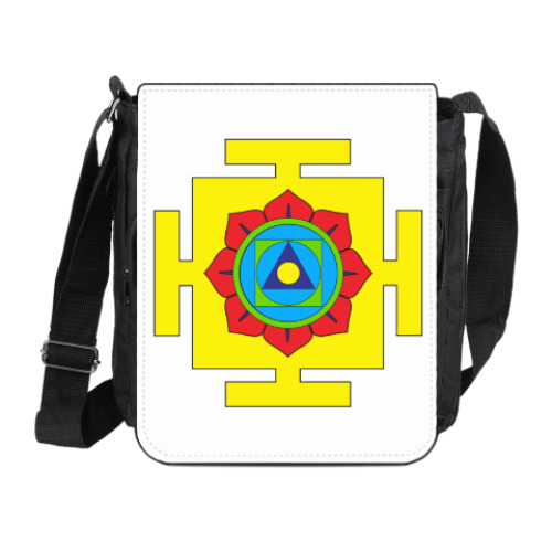 Сумка на плечо (мини-планшет) с принтом Сурья-янтра