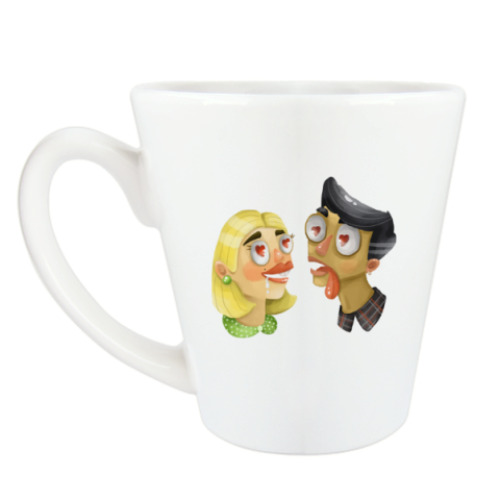 Чашка Латте с принтом Дурачки