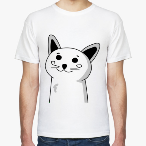 Футболка с принтом кот который знает про тебя