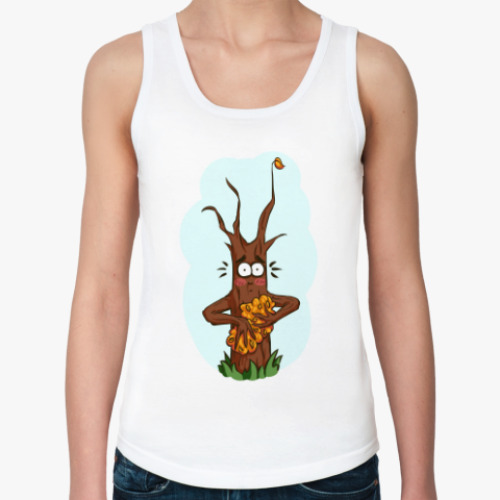 Женская майка с принтом Стесняющееся дерево