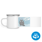 Кружка металлическая белая (круговая запечатка)