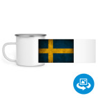 Кружка металлическая белая (круговая запечатка)