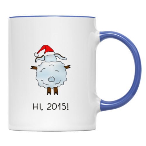 Кружка с принтом Hi, 2015