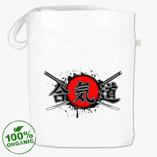 Сумка шоппер с принтом айкидо