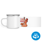 Кружка металлическая белая (круговая запечатка)