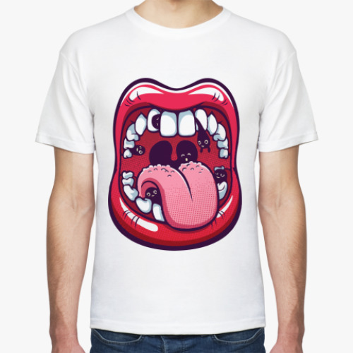 Футболка с принтом Большой рот