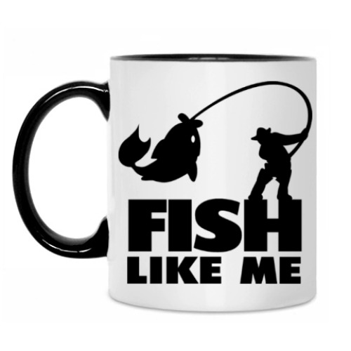 Кружка с принтом FISH LIKE ME!