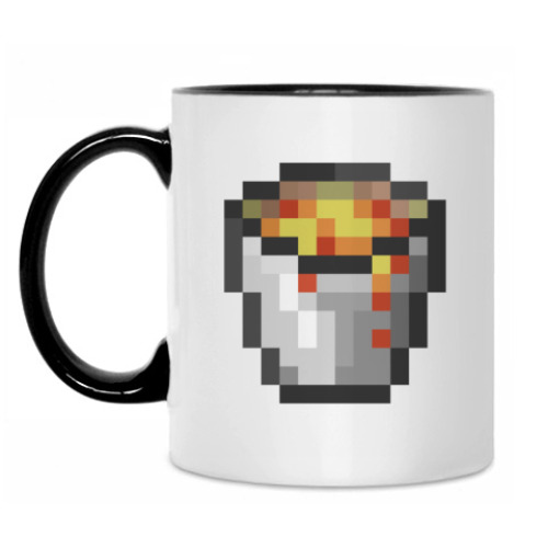 Кружка с принтом Ведро лавы и воды