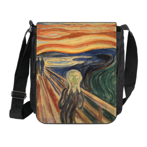 Сумка на плечо (мини-планшет) с принтом Крик Мунка