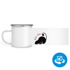 Кружка металлическая белая (круговая запечатка)