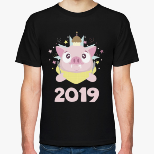 Футболка с принтом Год свиньи 2019