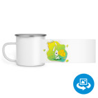 Кружка металлическая белая (круговая запечатка)