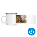 Кружка металлическая белая (круговая запечатка)