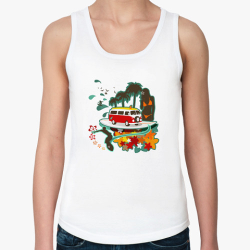 Женская майка с принтом Summer beach