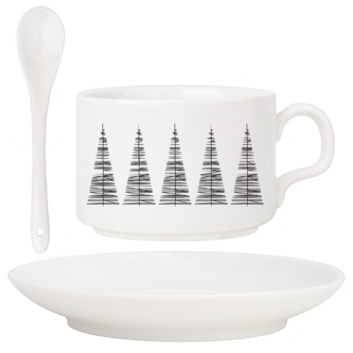 Кофейный набор Ёлки