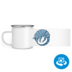 Кружка металлическая белая (круговая запечатка)