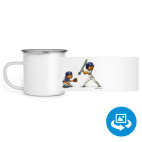 Кружка металлическая белая (круговая запечатка)