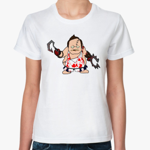 Классическая футболка с принтом  Пудж Мясник (Дота 2)