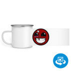 Кружка металлическая белая (круговая запечатка)