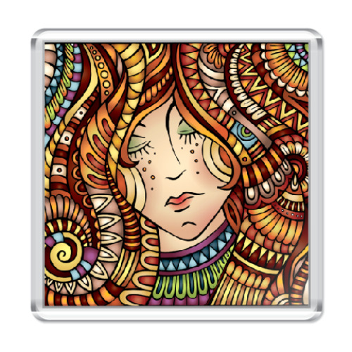 Магнит с принтом Весна