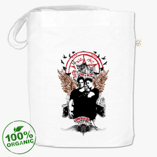 Сумка шоппер с принтом Сэм и Дин - Supernatural